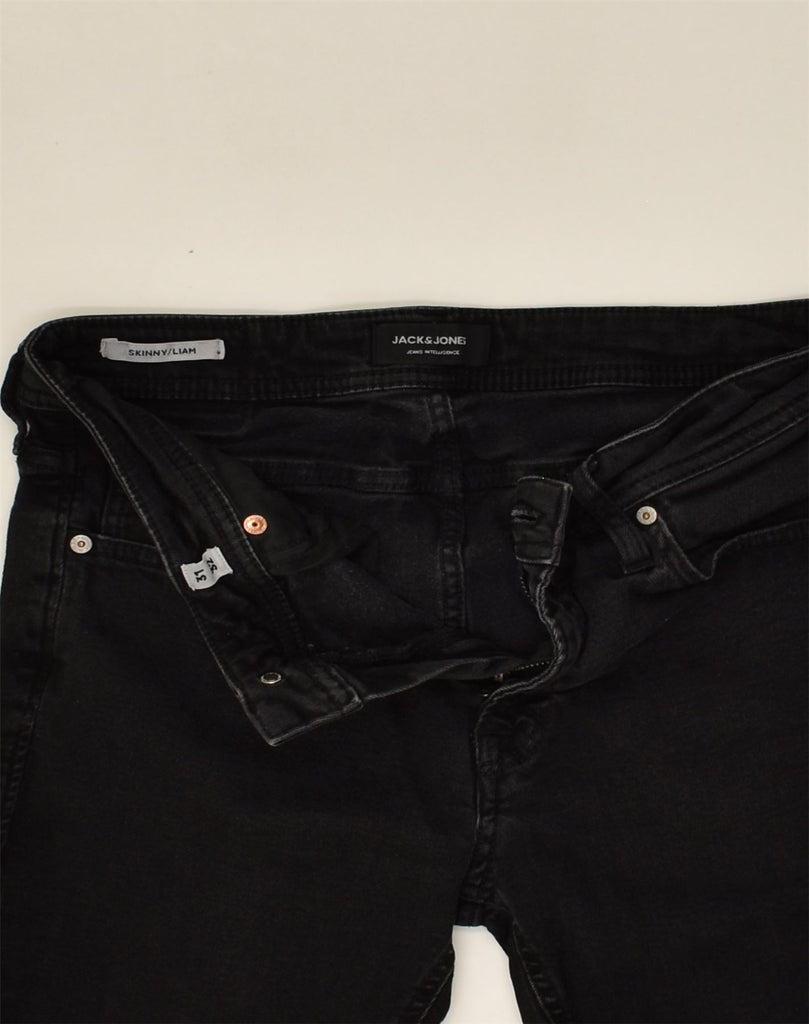 JACK & JONES Mens Liam Skinny Jeans W31 L32 Black Cotton | Vintage Jack & Jones | Thrift | Second-Hand Jack & Jones | Used Clothing | Messina Hembry 