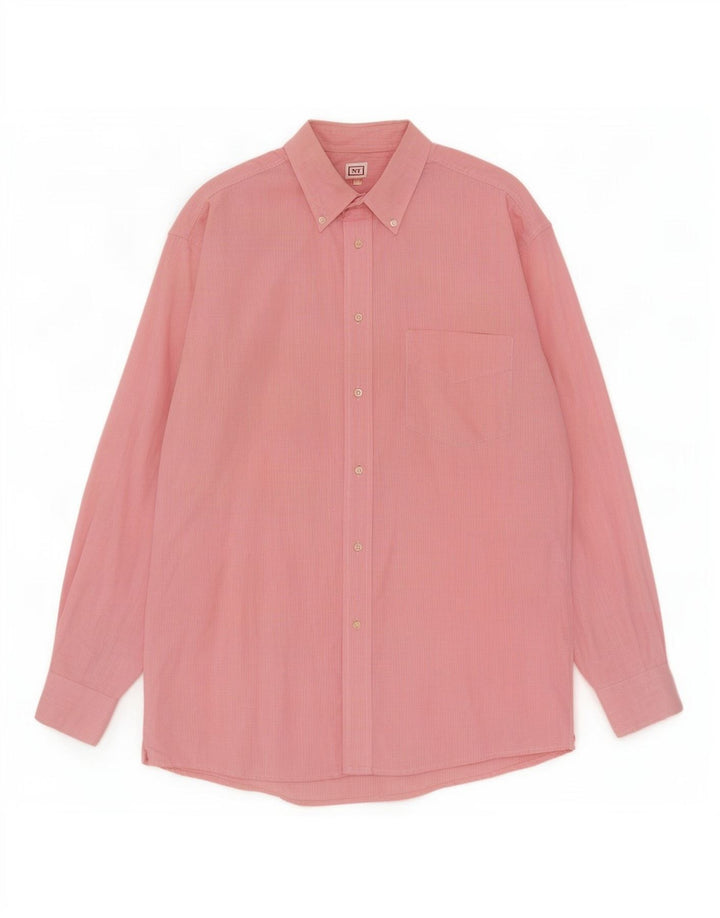 Stefanel Mens Shirt Medium Pink Gingham
