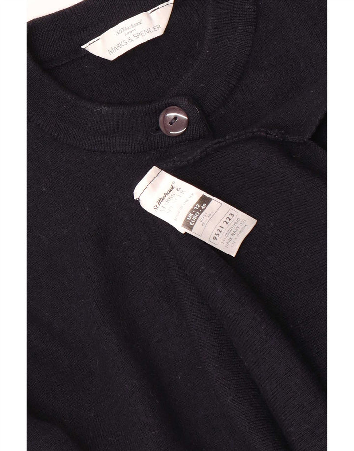 Marks & Spencer Womens St. Michael Cardigan Sweater UK 12 Medium Navy Blue