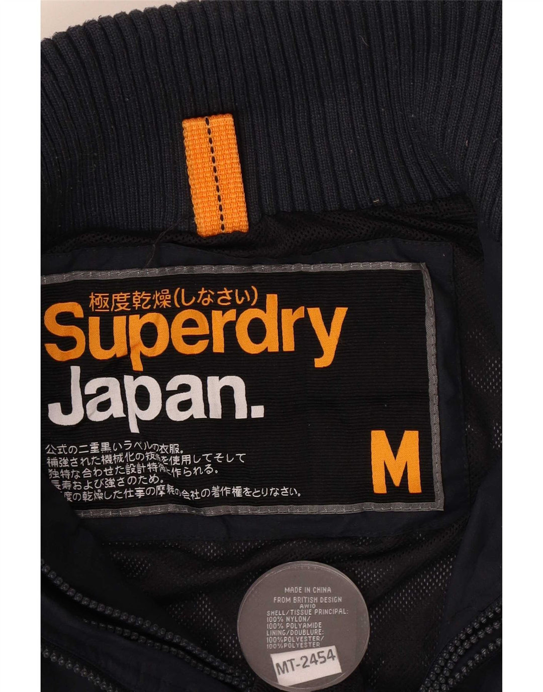 Superdry Womens Graphic Rain Jacket UK 14 Medium Navy Blue Nylon