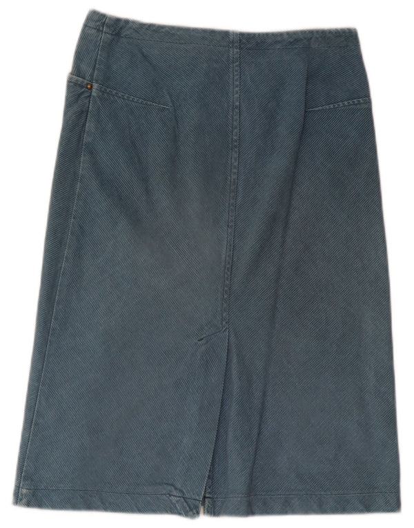 Stefanel Womens Corduroy Skirt IT 38 XS W28 Blue