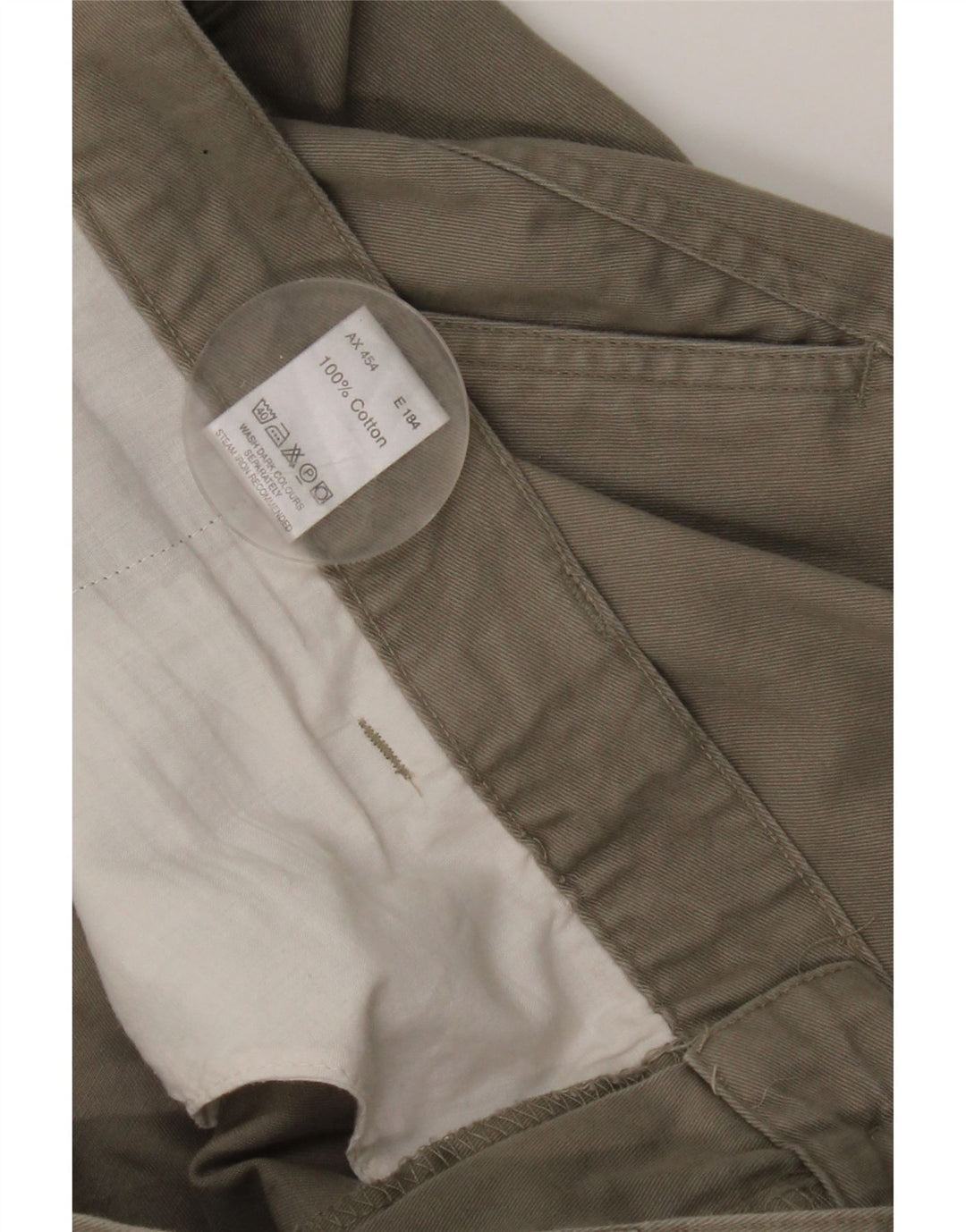 Essentials Mens Pegged Chino Trousers W46 L30 Grey Cotton