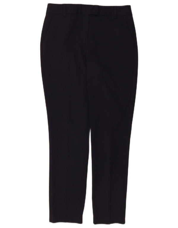 REISS Womens Slim Suit Trousers UK 8 Small W26 L27 Navy Blue Polyester
