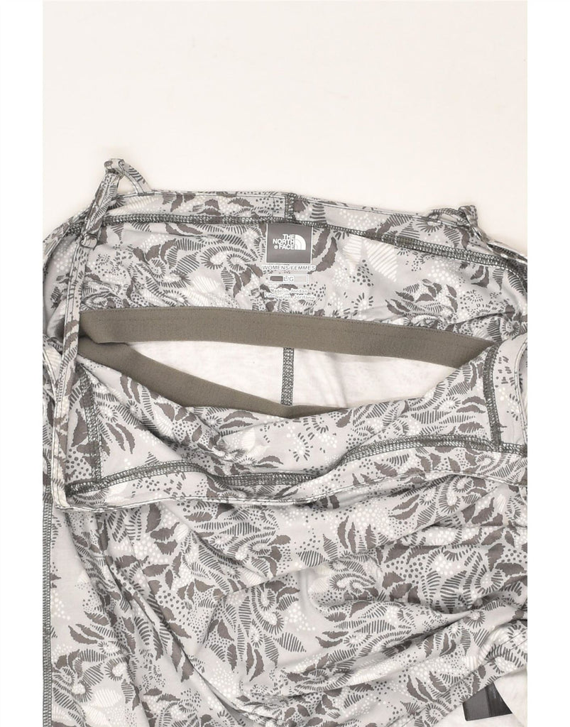 THE NORTH FACE Womens Cami Top UK 14 Large Grey Floral Polyester | Vintage The North Face | Thrift | Second-Hand The North Face | Used Clothing | Messina Hembry 