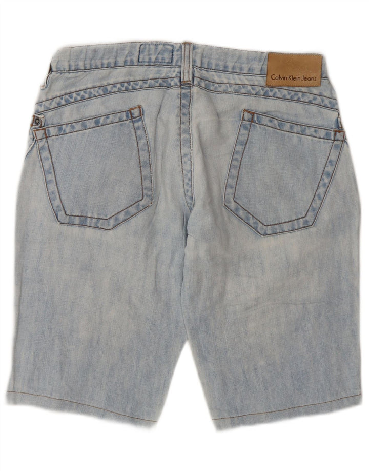 CALVIN KLEIN Womens Denim Shorts W30 Medium Blue Lyocell
