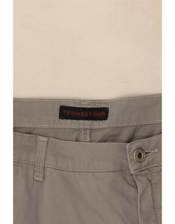 Trussardi Womens Cropped Trousers W34 L24 Grey