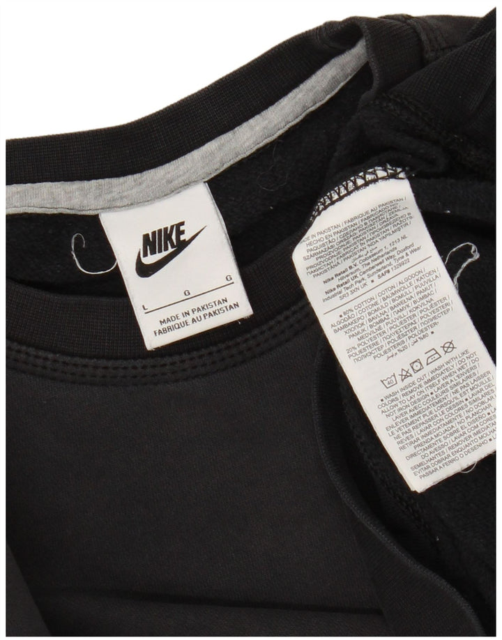 Nike Mens Sweatshirt Jumper Large Black Cotton