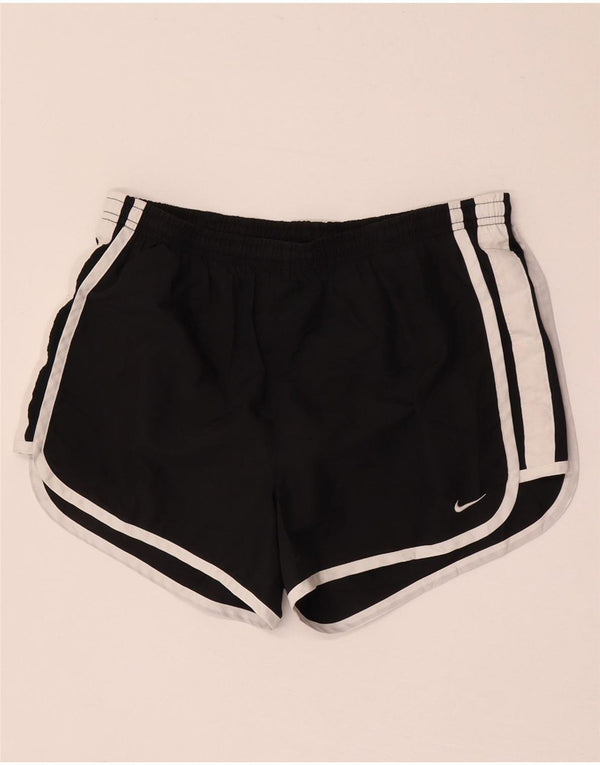 Nike Womens Dri Fit Sport Shorts UK 14 Medium Black Colourblock