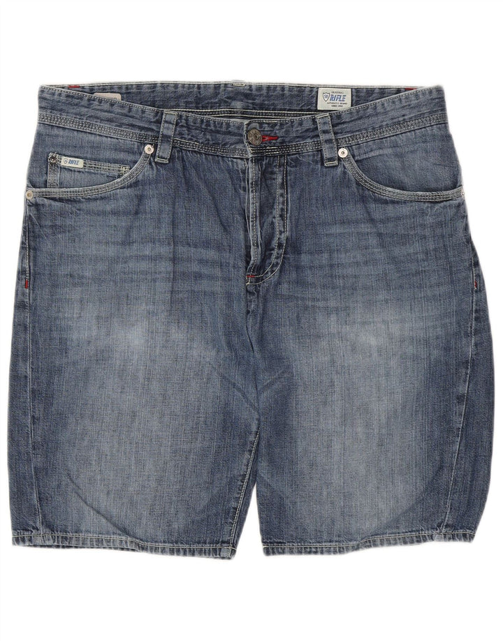 RIFLE Mens Denim Shorts W33 Medium Blue