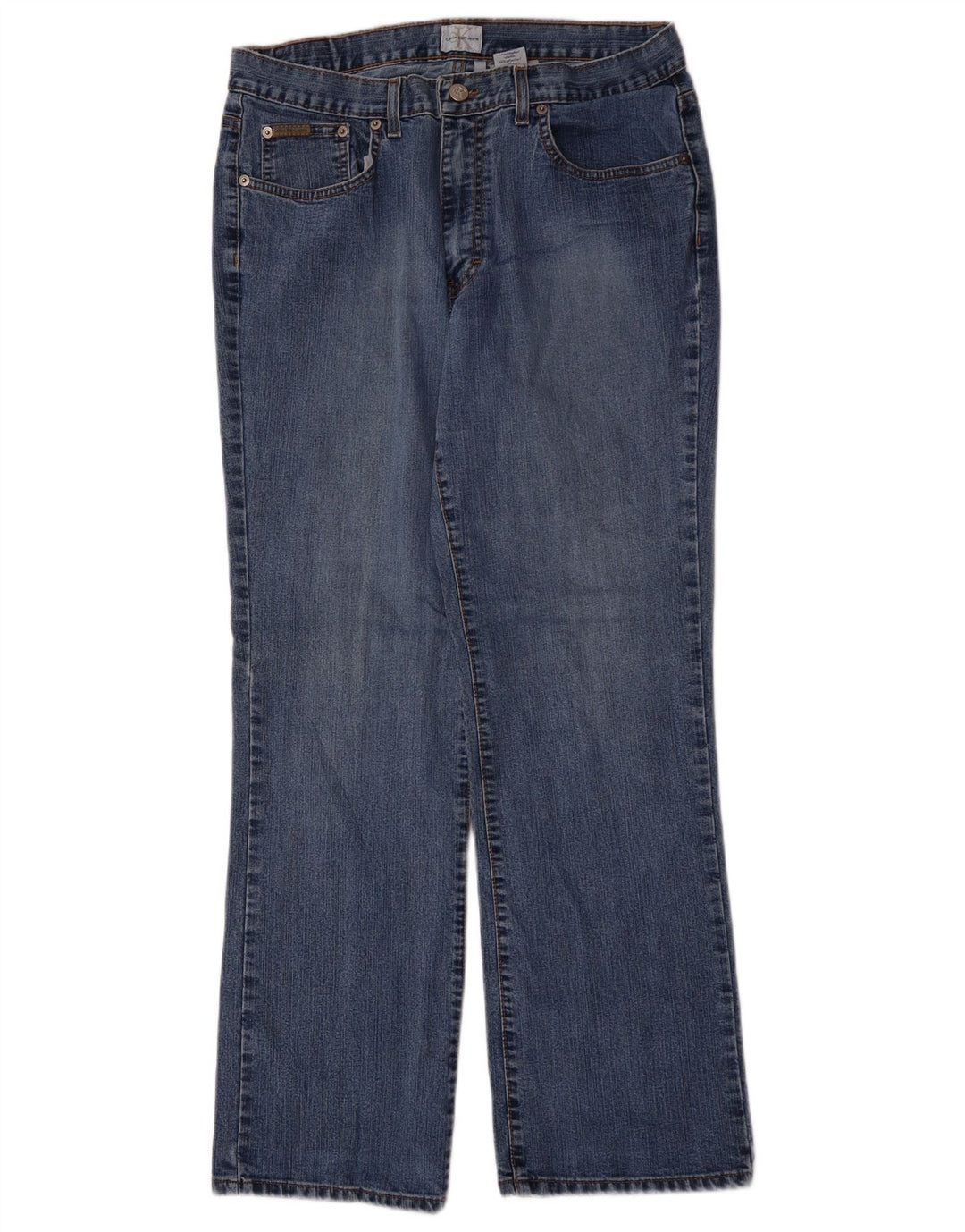 Calvin Klein Womens Straight Jeans W32 L29 Blue Cotton
