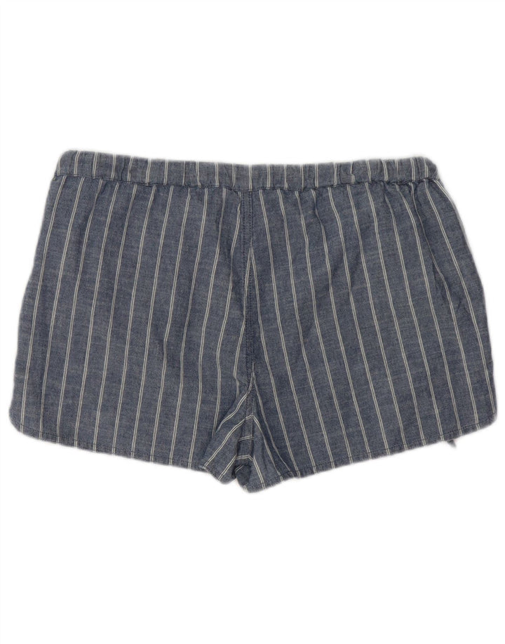 J. CREW Womens Casual Shorts Small W34  Blue Striped Cotton
