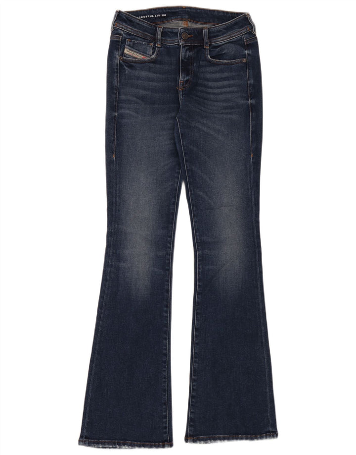 Diesel Womens Flared Jeans W26 L32 Blue Cotton