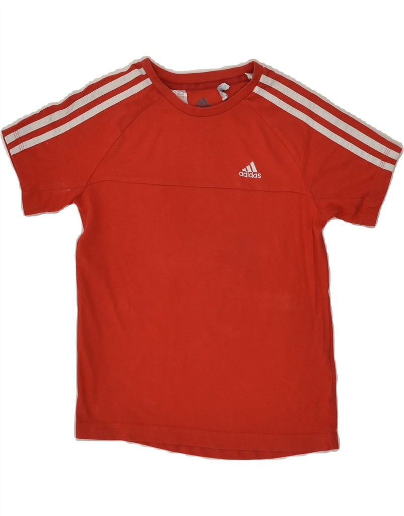 ADIDAS Boys T-Shirt Top 9-10 Years Red Cotton | Vintage Adidas | Thrift | Second-Hand Adidas | Used Clothing | Messina Hembry 