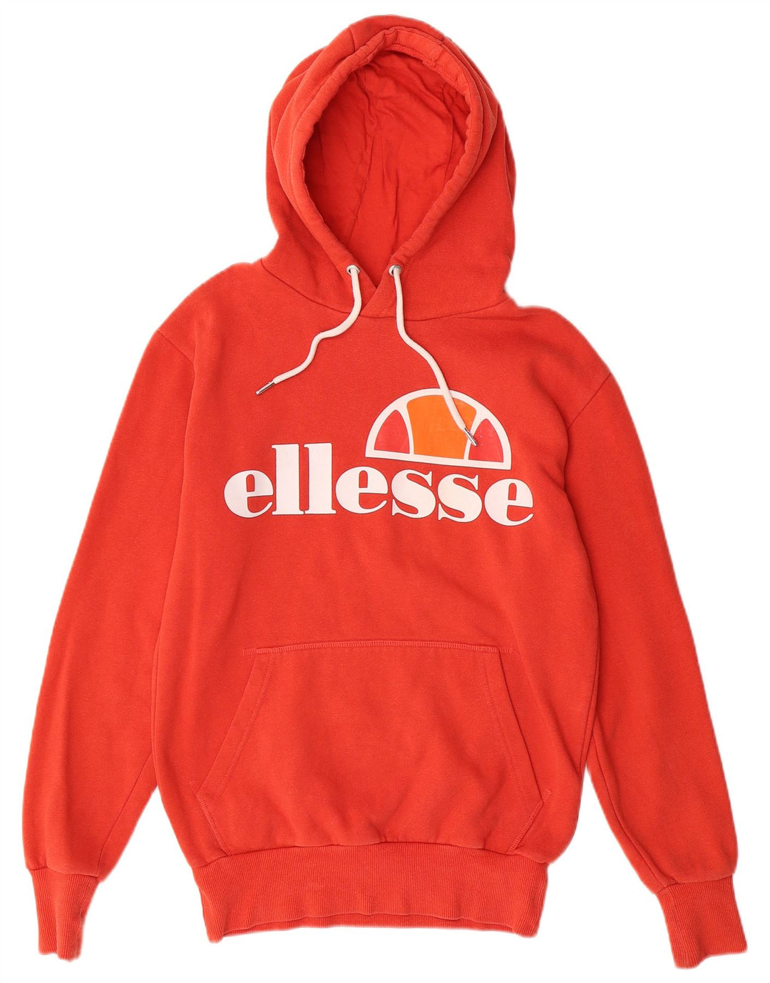 ELLESSE Mens Graphic Hoodie Jumper XS Red Cotton