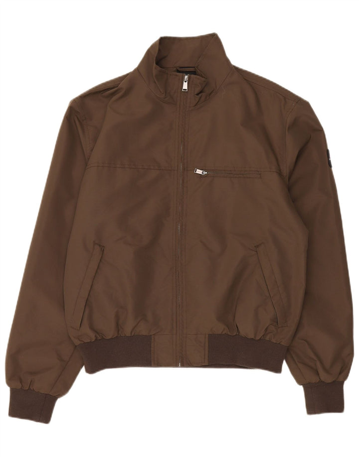 CANADIENS Mens Bomber Jacket IT 50 Large Brown Nylon