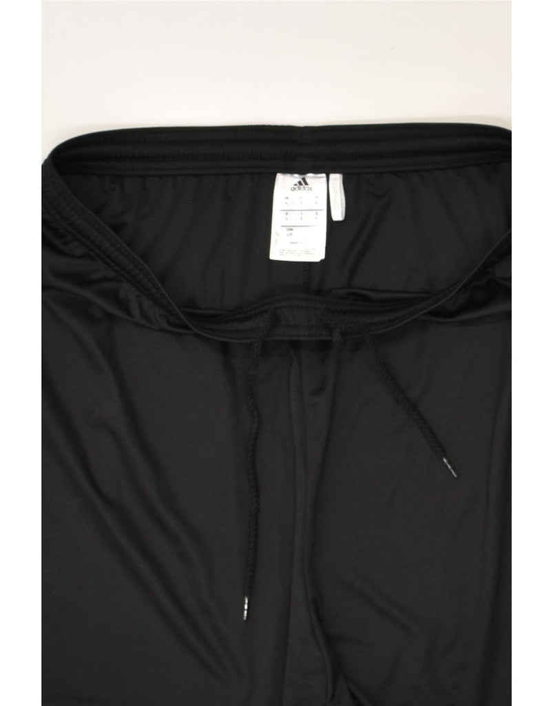 ADIDAS Mens Sport Shorts Large Black Polyester | Vintage Adidas | Thrift | Second-Hand Adidas | Used Clothing | Messina Hembry 