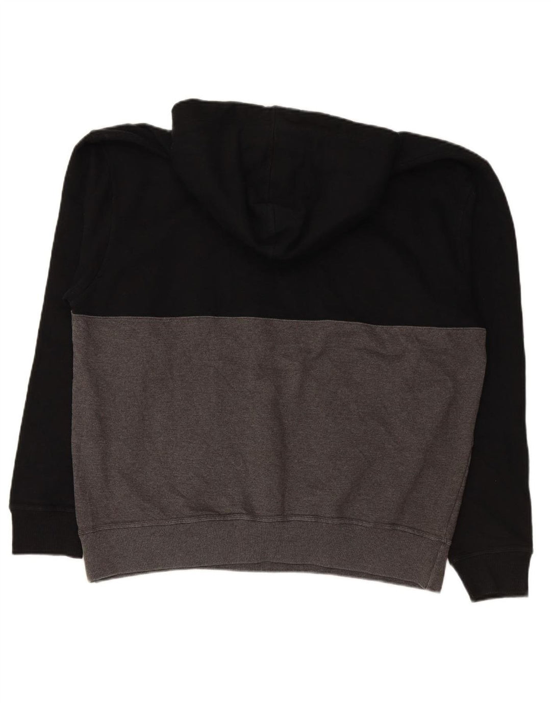 CHAMPION Mens Hoodie Jumper XL Black Colourblock Cotton