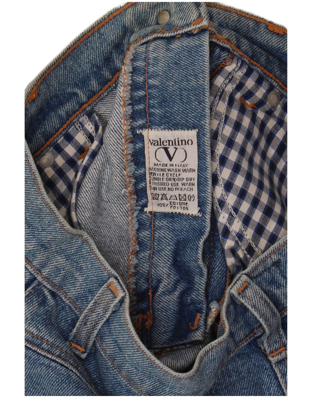 Valentino Womens Denim Skirt W26 Small Blue Cotton