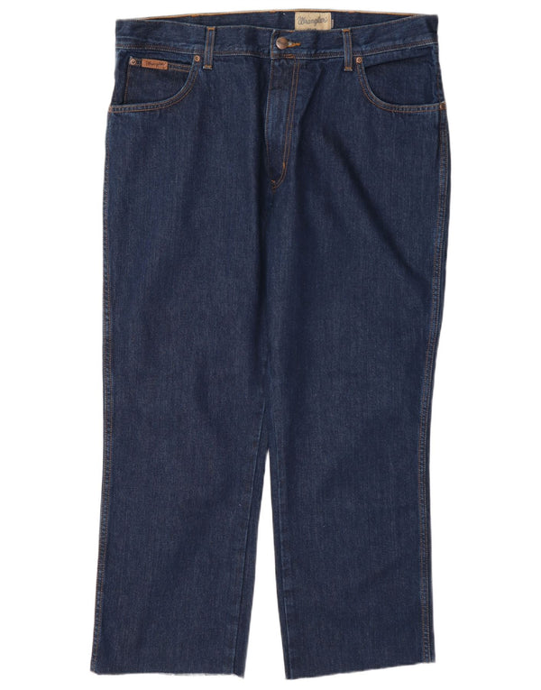 Wrangler Mens Texas Straight Jeans W38 L27 Navy Blue Cotton