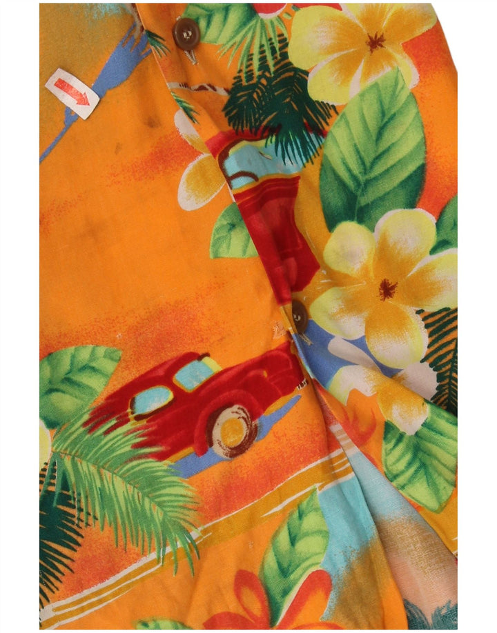 PETER ELLIOT Mens Short Sleeve Shirt Large Multicoloured Floral Hawaiian