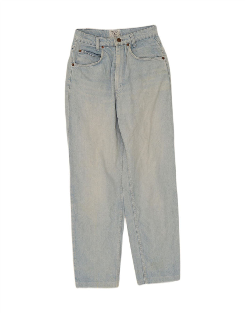 VALENTINO Girls High Waist Tapered Jeans 14-15 Years W26 L28 Blue Cotton Vintage Valentino and Second-Hand Valentino from Messina Hembry 