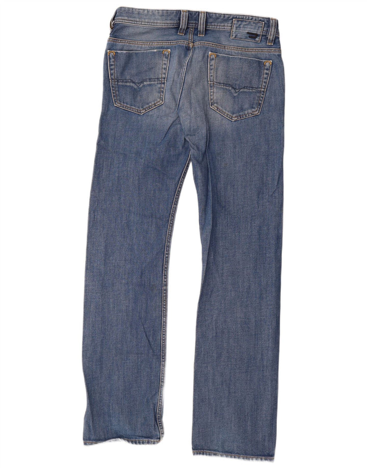 Diesel Mens Viker Straight Jeans W32 L34 Blue Cotton