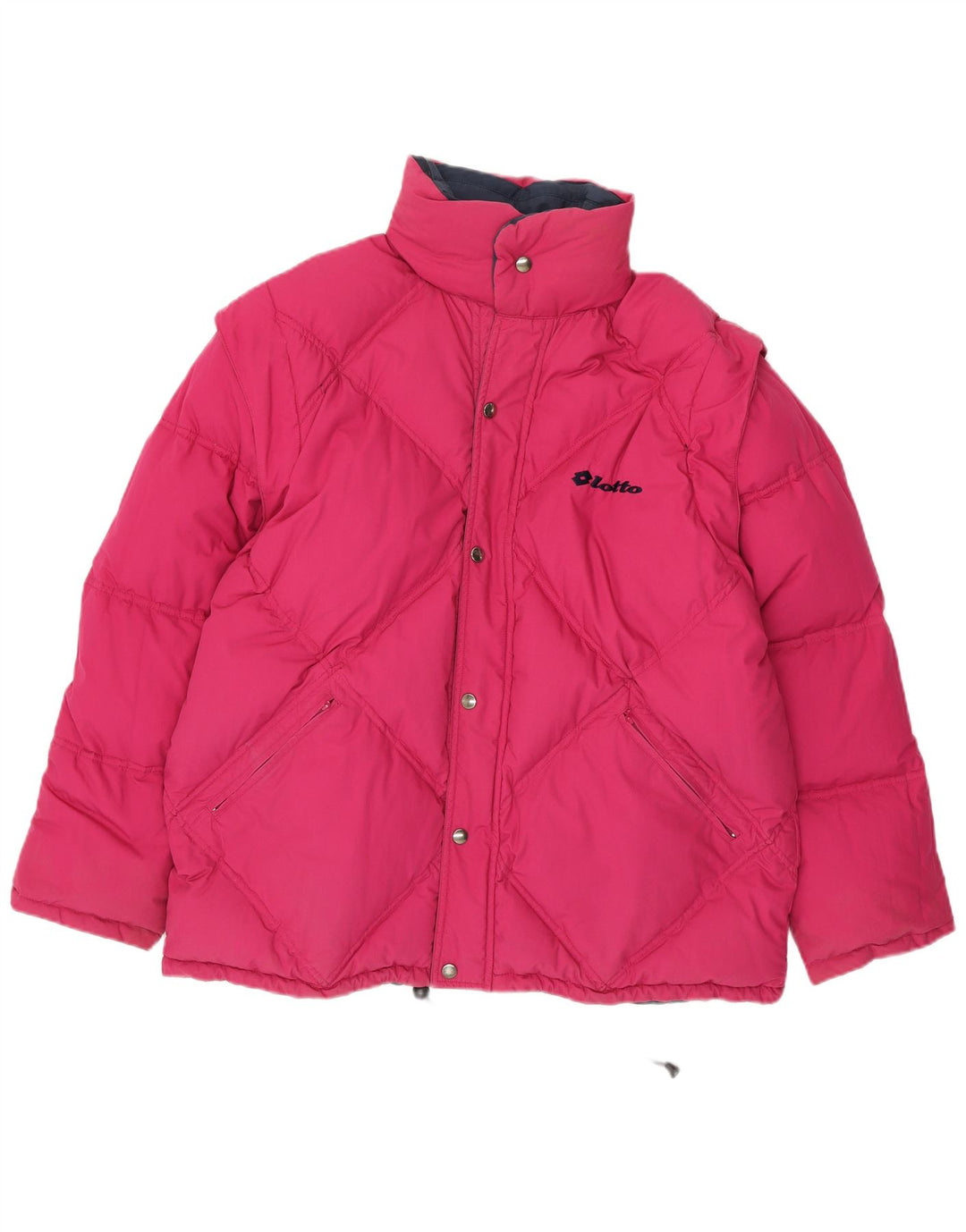 Lotto Mens Reversible Padded Jacket UK 36 Small Navy Blue Polyester