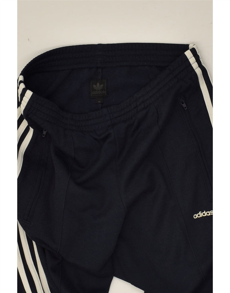 ADIDAS Mens Tracksuit Trousers XS Navy Blue Cotton | Vintage Adidas | Thrift | Second-Hand Adidas | Used Clothing | Messina Hembry 