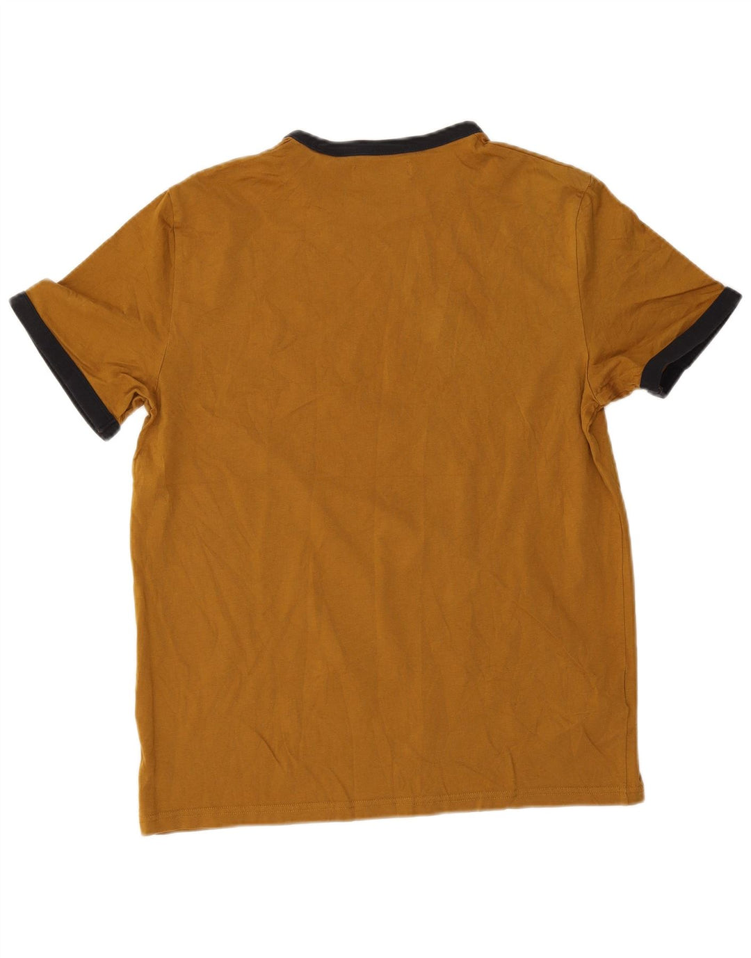 Fred Perry Mens T-Shirt Top Medium Brown Cotton