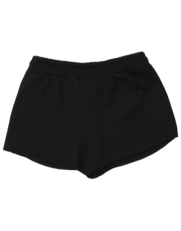 Nike Womens Graphic Sport Shorts UK 12 Medium Black Colourblock Polyester