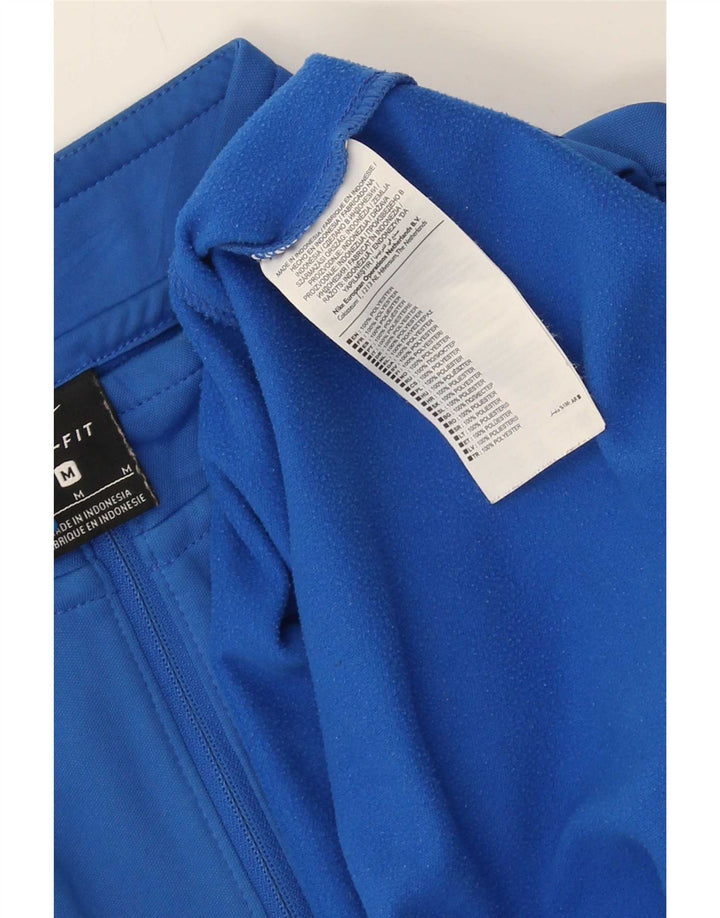 Nike Mens Inter Milan Zip Neck Sweatshirt Jumper Medium Blue Polyester