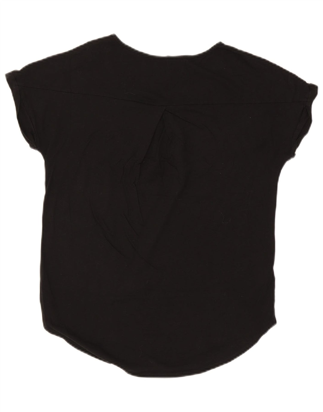 EDDIE BAUER Womens Oversized T-Shirt Top UK 6 XS Black Cotton