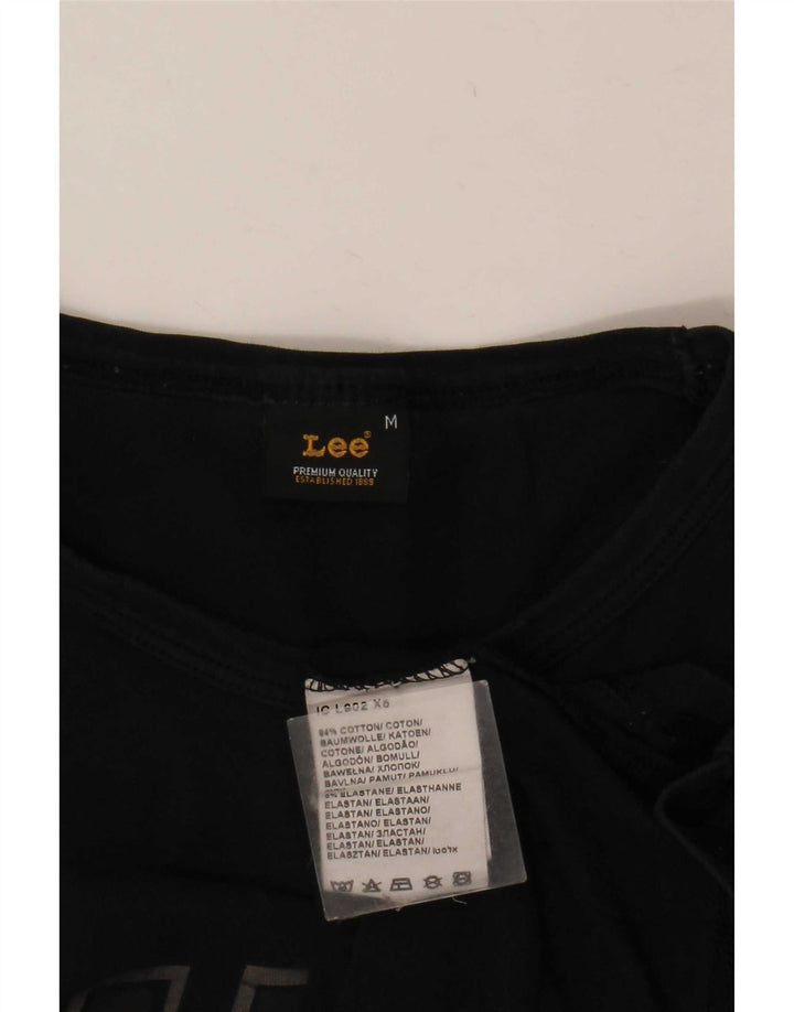 Lee Mens Graphic Vest Top Medium Black Cotton