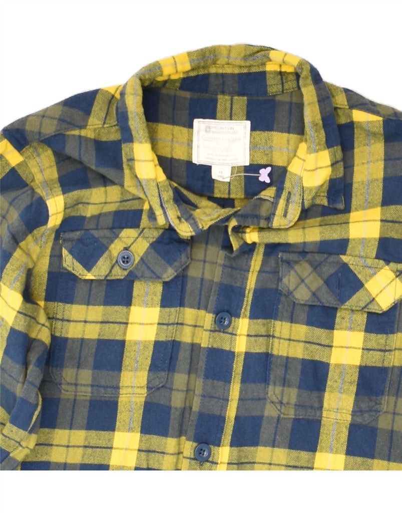 MOUNTAIN WAREHOUSE Boys Flannel Shirt 12-13 Years Yellow Check Cotton | Vintage Mountain Warehouse | Thrift | Second-Hand Mountain Warehouse | Used Clothing | Messina Hembry 