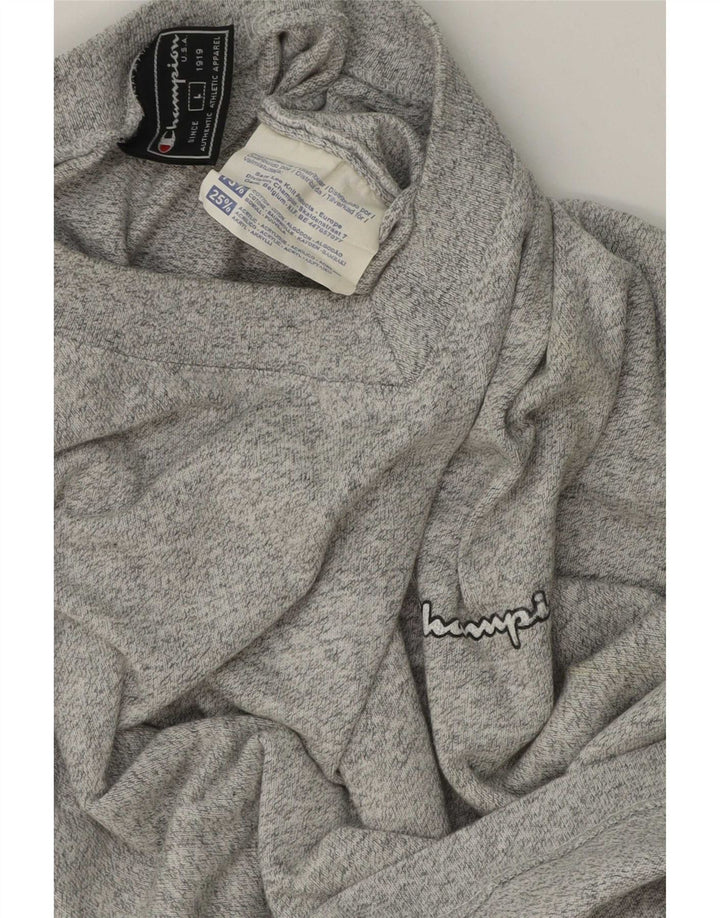 Champion Mens T-Shirt Top Large Grey Flecked Cotton
