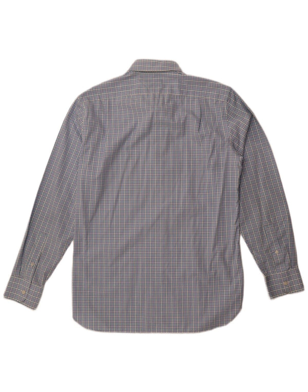 J. Crew Mens Shirt UK 15 15 1/2 Medium Blue Check Cotton