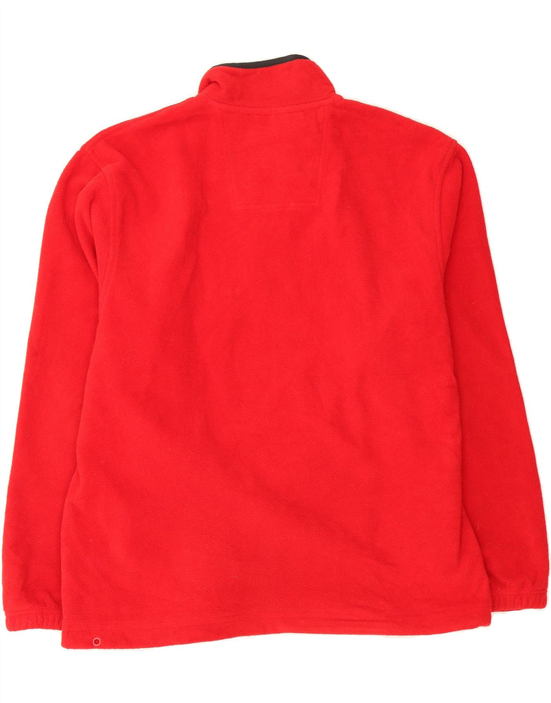 IZOD Mens Zip Neck Fleece Jumper Large Red Polyester Vintage Izod and Second-Hand Izod from Messina Hembry 