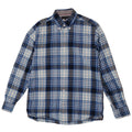 Tommy Hilfiger Mens Regular Fit Shirt Large Blue Plaid Cotton