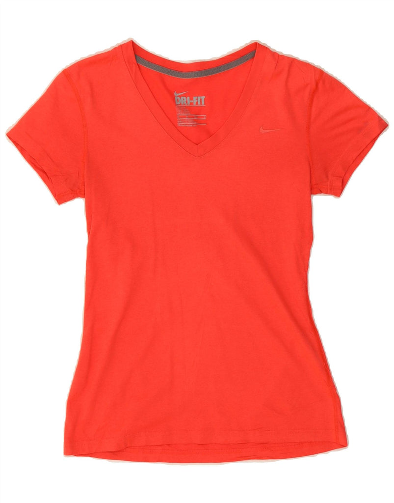 NIKE Womens Dri Fit T-Shirt Top UK 6 XS Red Vintage Nike and Second-Hand Nike from Messina Hembry 