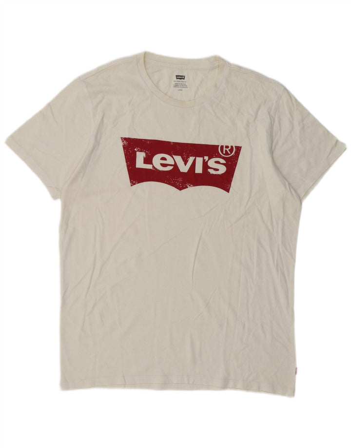 Levi's Mens Graphic T-Shirt Top Large White