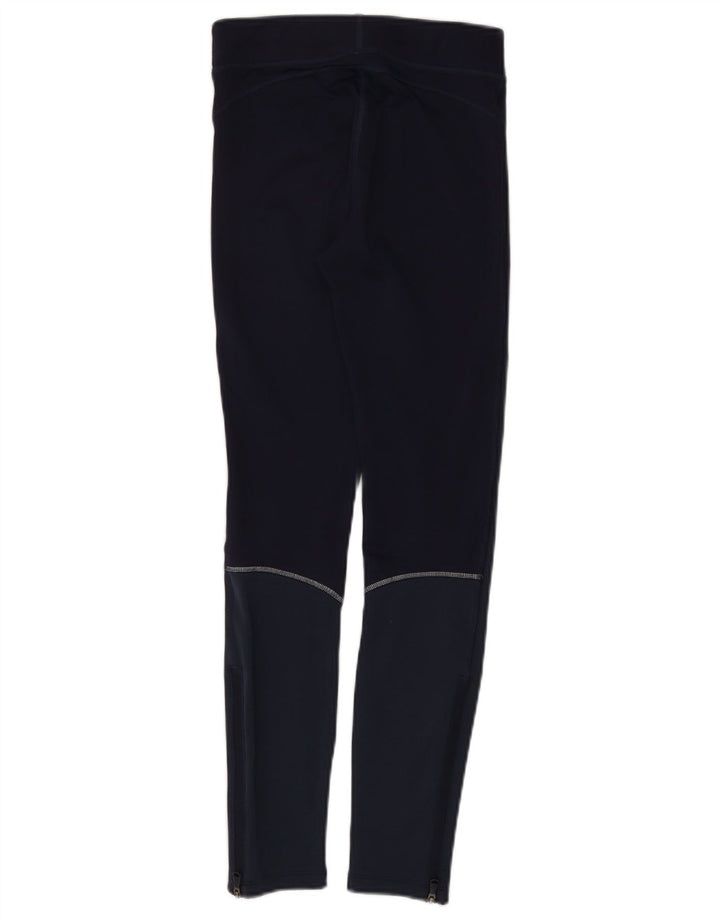 Under Armour Womens Leggings UK 4 XS  Navy Blue Colourblock Polyester