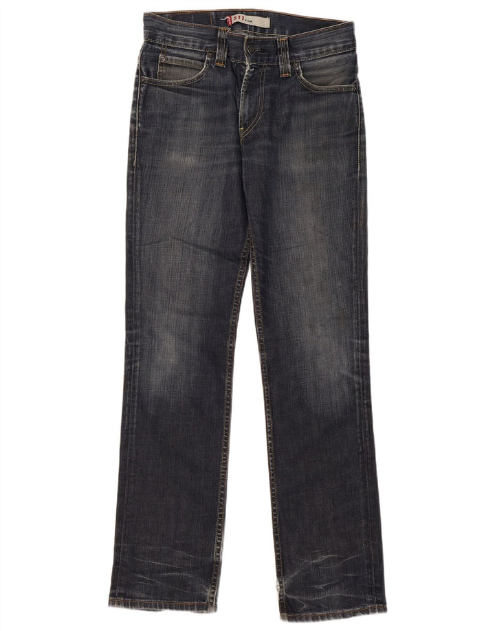 Levi's Womens 511 Slim Jeans W33 L34 Navy Blue Cotton