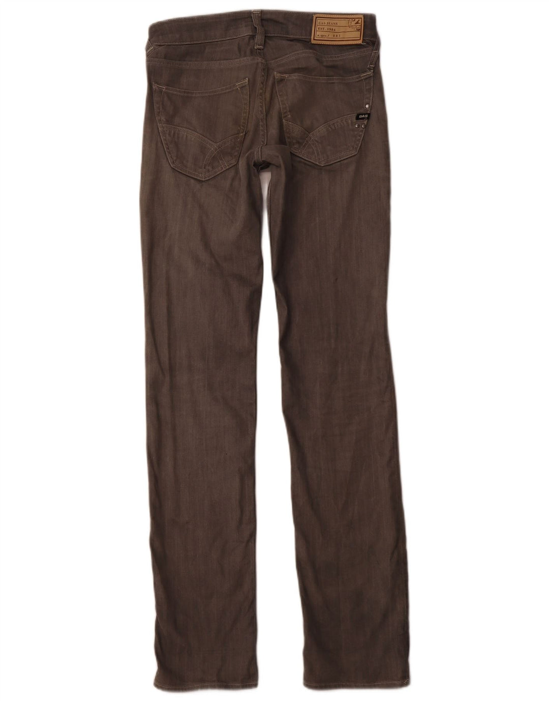 GAS Mens Slim Straight Jeans W31 L34 Grey Cotton