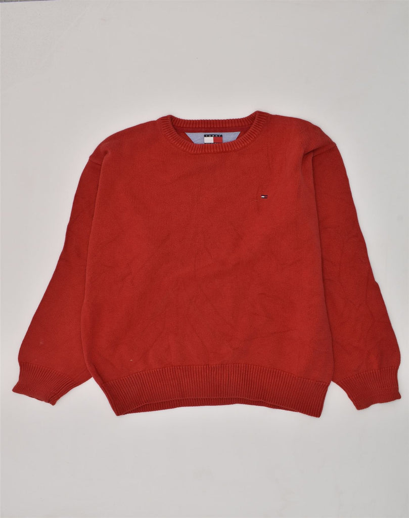 TOMMY HILFIGER Boys Crew Neck Jumper Sweater 15-16 Years XL Red Cotton | Vintage Tommy Hilfiger | Thrift | Second-Hand Tommy Hilfiger | Used Clothing | Messina Hembry 