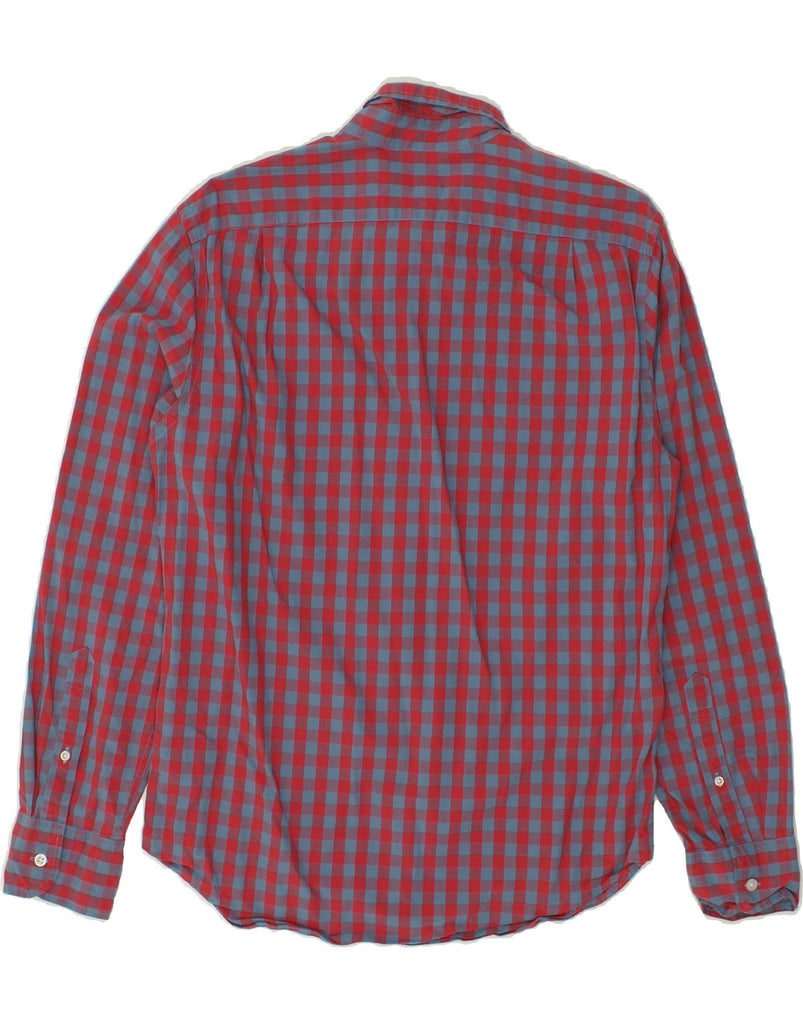 J. CREW Mens Flex Slim Shirt Medium Red Gingham Cotton | Vintage J. Crew | Thrift | Second-Hand J. Crew | Used Clothing | Messina Hembry 