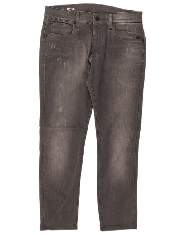 G-Star Mens Revend Slim Jeans W32 L27 Grey Cotton