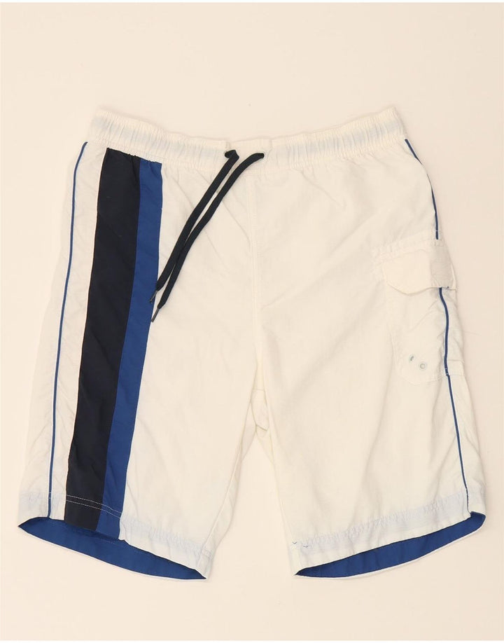 CHAMPION Mens Swimming Shorts Small White Colourblock Polyamide Vintage Champion and Second-Hand Champion from Messina Hembry 