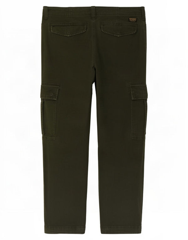 Superdry Mens Slim Cargo Trousers W32 L30 Green Cotton