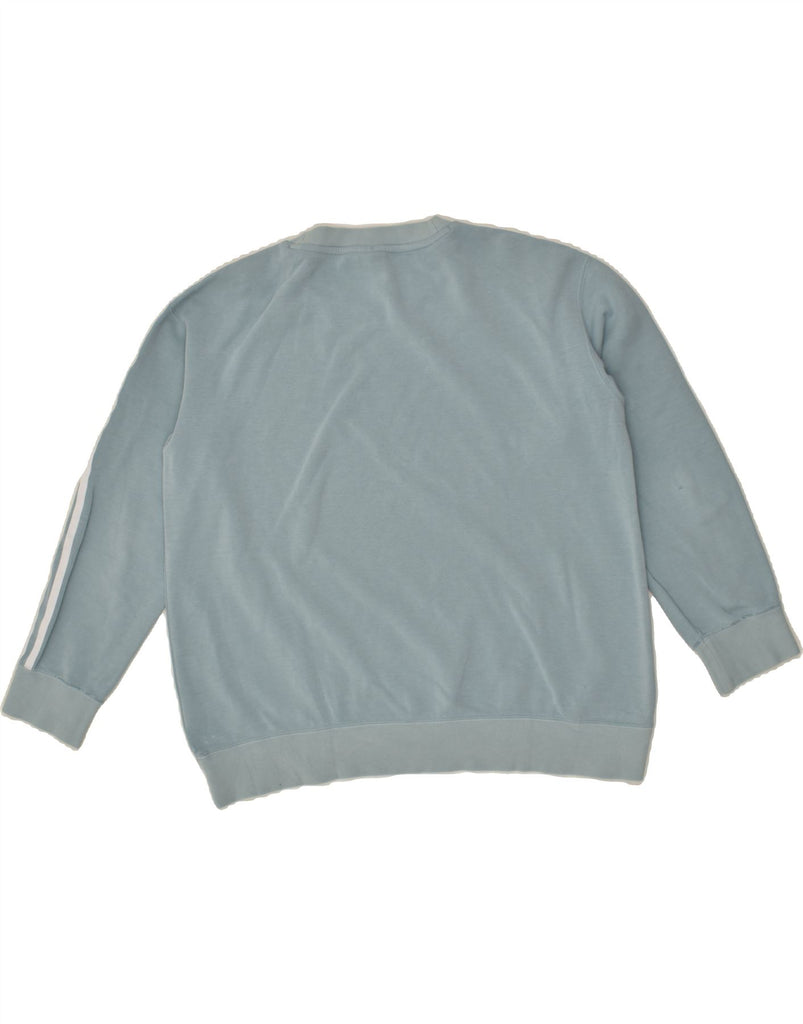 ADIDAS Womens Oversized Sweatshirt Jumper UK 10 Small Blue Cotton | Vintage Adidas | Thrift | Second-Hand Adidas | Used Clothing | Messina Hembry 