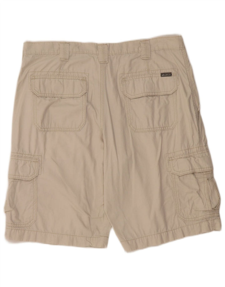 EDDIE BAUER Mens Cargo Shorts W36 Large Grey Cotton